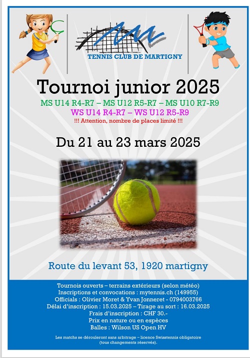 Tournoi juniors 2025 